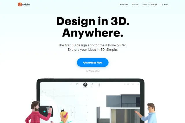 uMake website screenshot