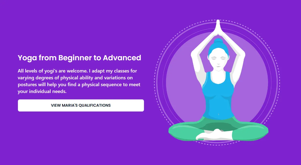 Qalbi Yoga website screenshot