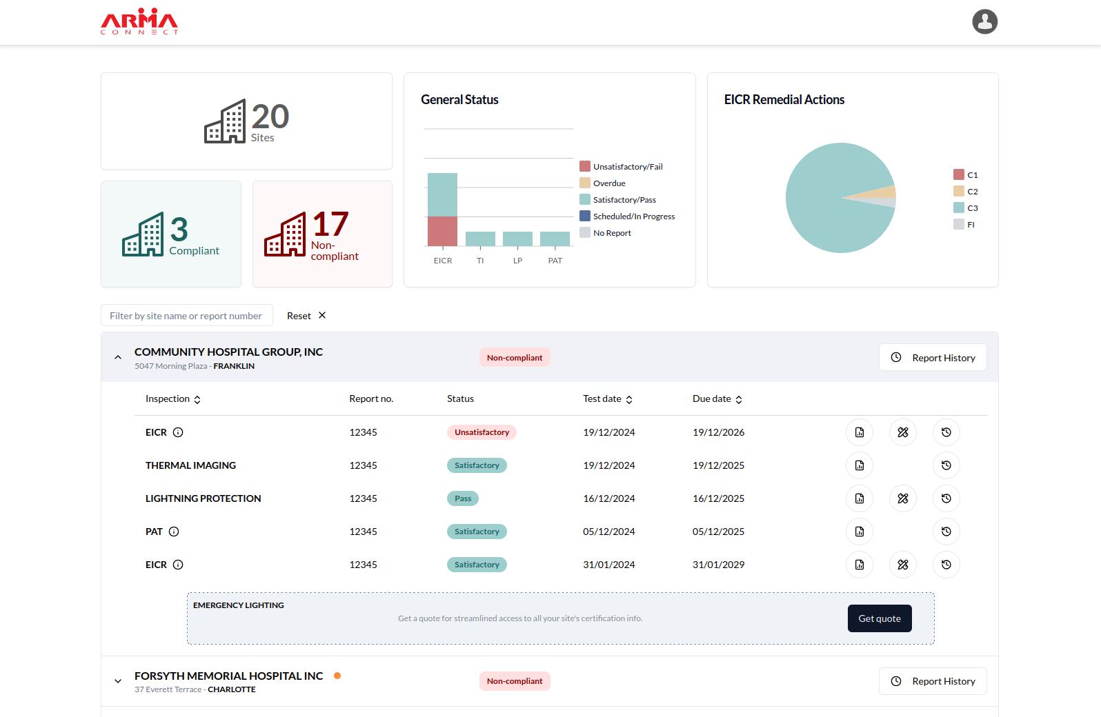 Screenshot of a Next.js dashboard app