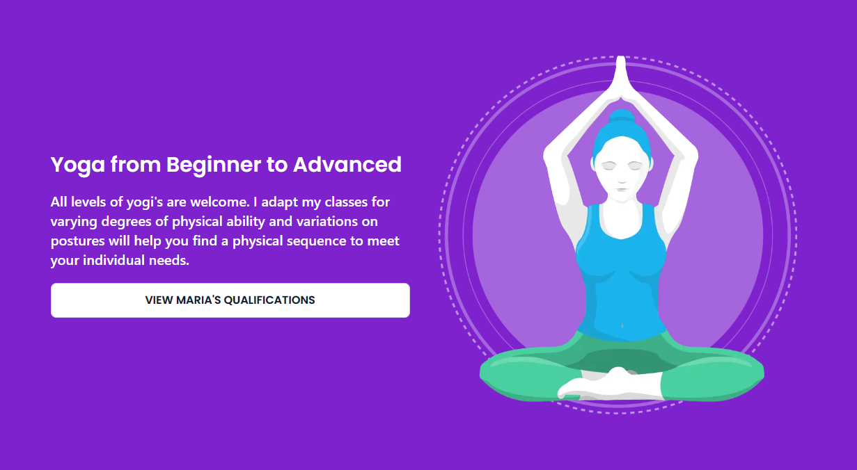 Qalbi Yoga website screenshot